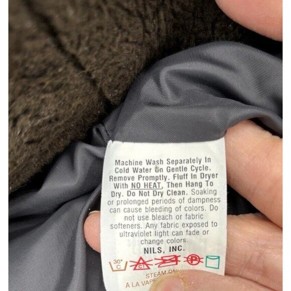 Nils Resort Collection Fleece Jacket Brown Large Cozycore Button Front Lined - Picture 12 of 13